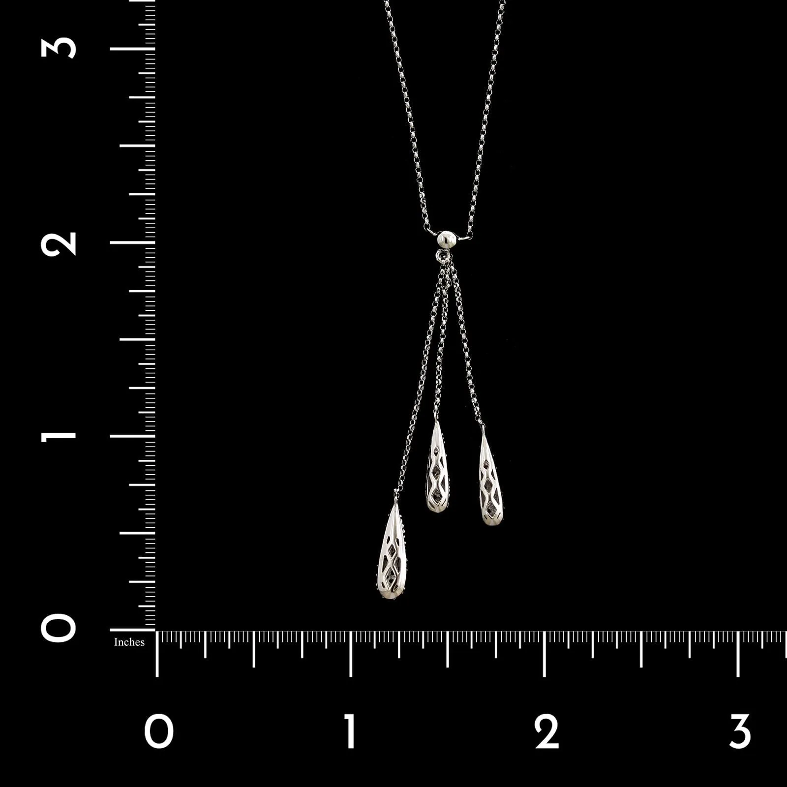 14K White Gold Estate Diamond Pendant Necklace