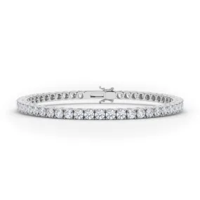 4 Prong Round Cut Tennis Bracelet