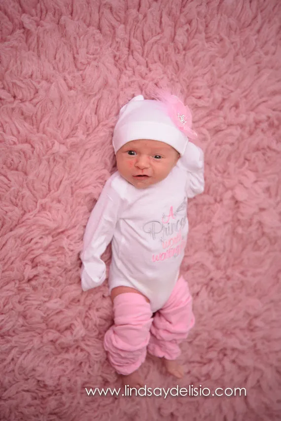 A princess worth waiting for gown, shirt, or bodysuit-- Baby girls outfit-- The princess has arrived -- Baby girl coming home outfit - 4