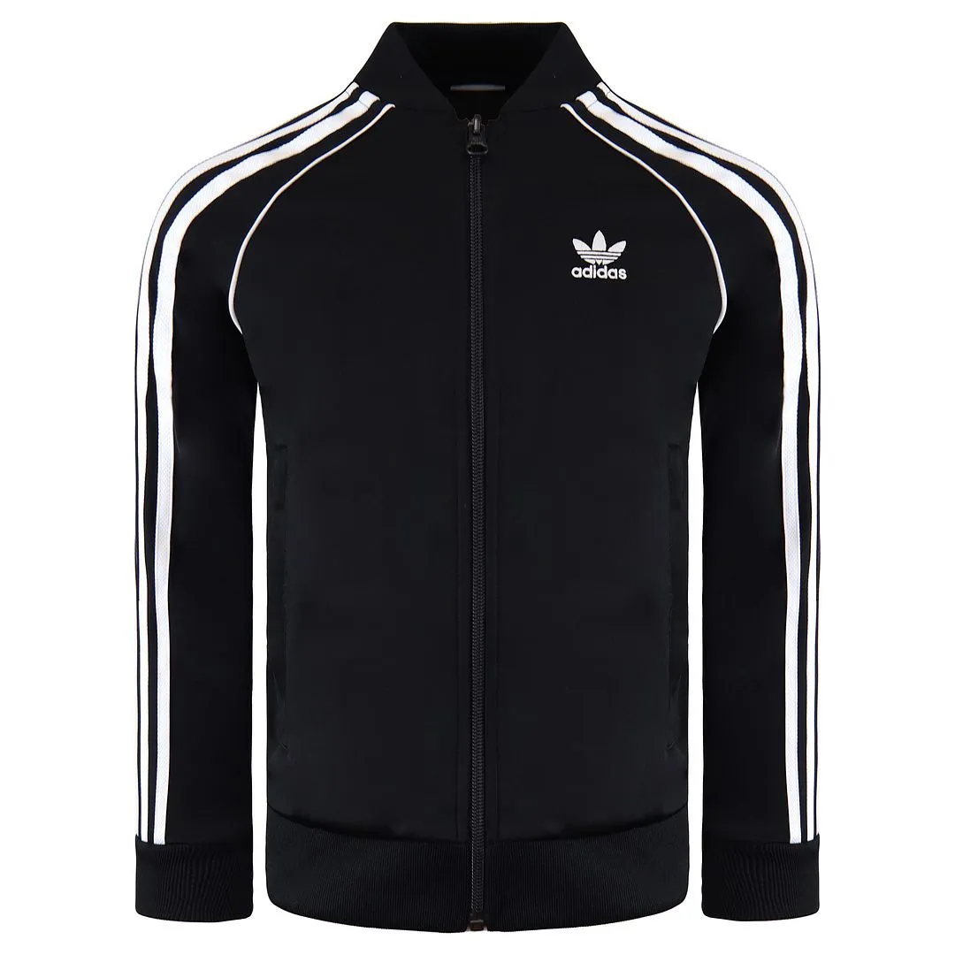 Adidas Logo Kids Black Tracksuit