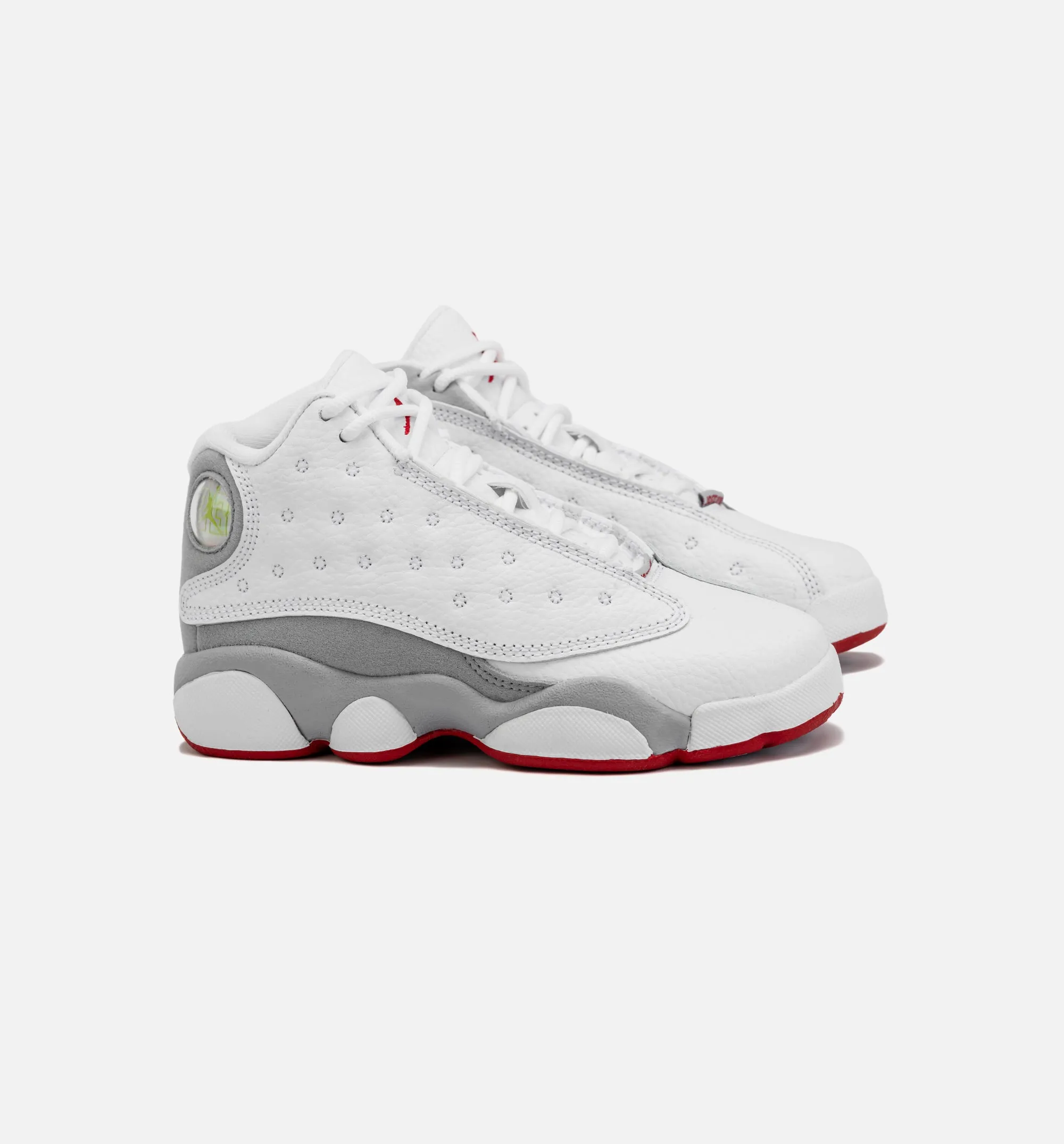 Air Jordan 13 Retro Wolf Grey Preschool Lifestyle Shoe - White/Grey Free Shipping