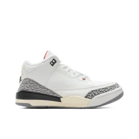 Air Jordan 3 Retro (PS) White Cement Reimagined - Summit White/Fire Red