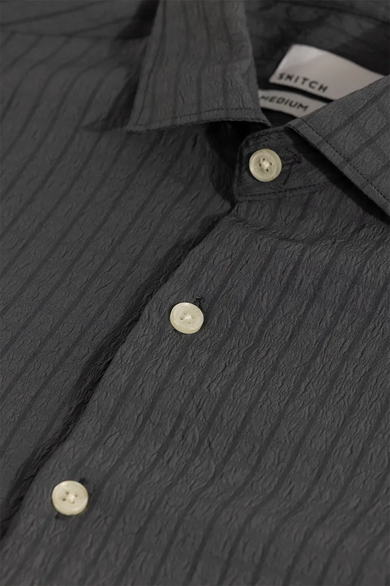 AiryCheck Ash Grey Seer Sucker Shirt