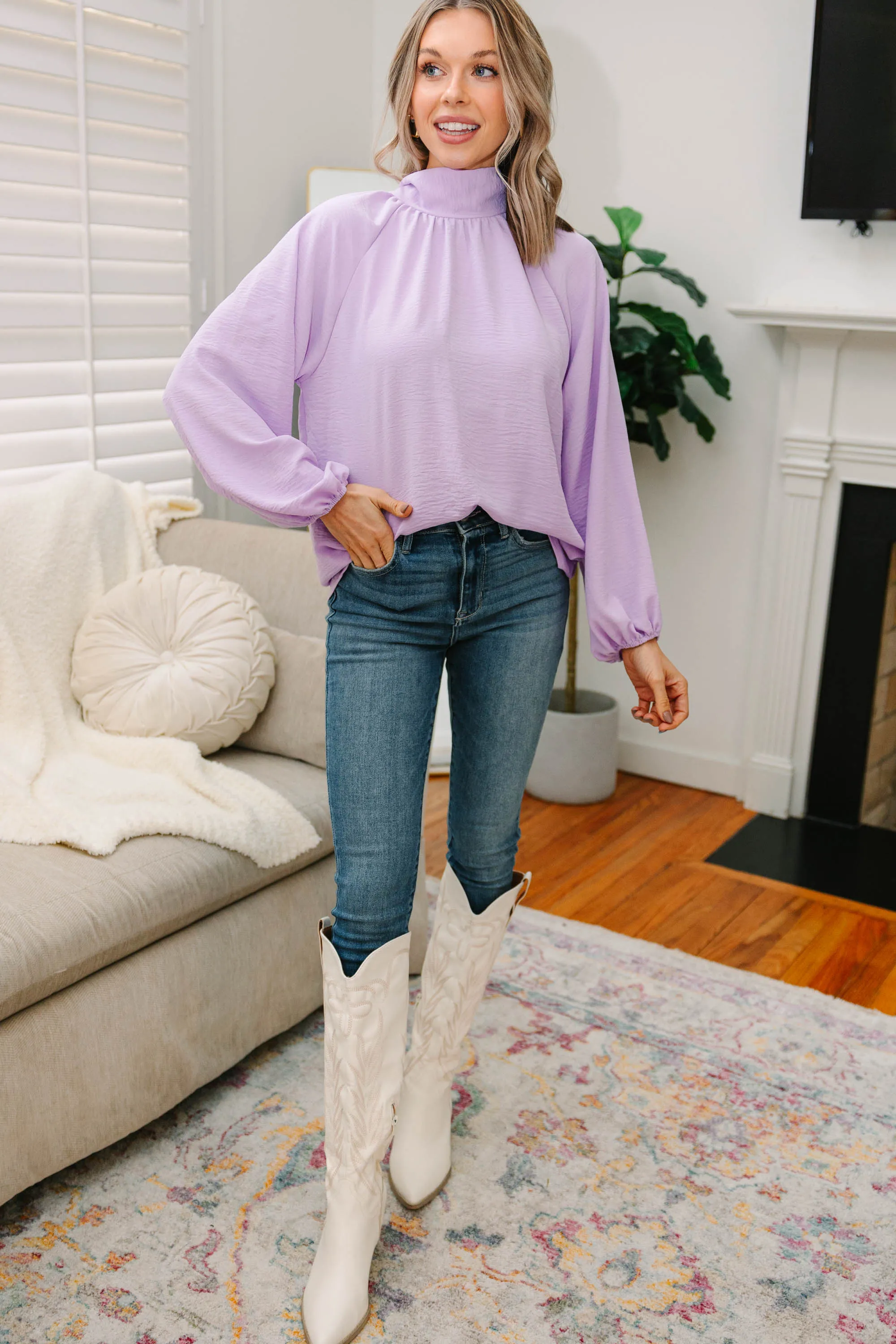 All In Time Lavender Purple Blouse