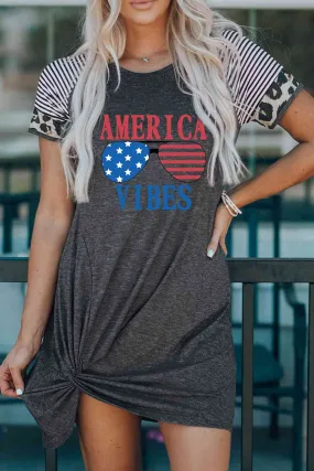 AMERICA VIBES Graphic Twisted Dress