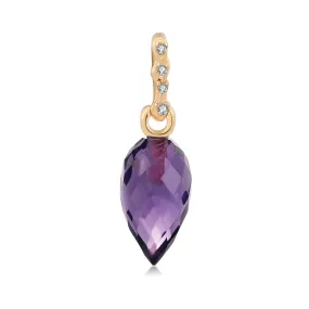 Amethyst Gold Pendant - Third Eye Chakra