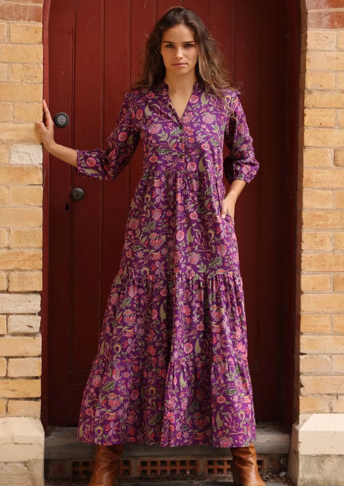 Amethyst Tiered Maxi Dress