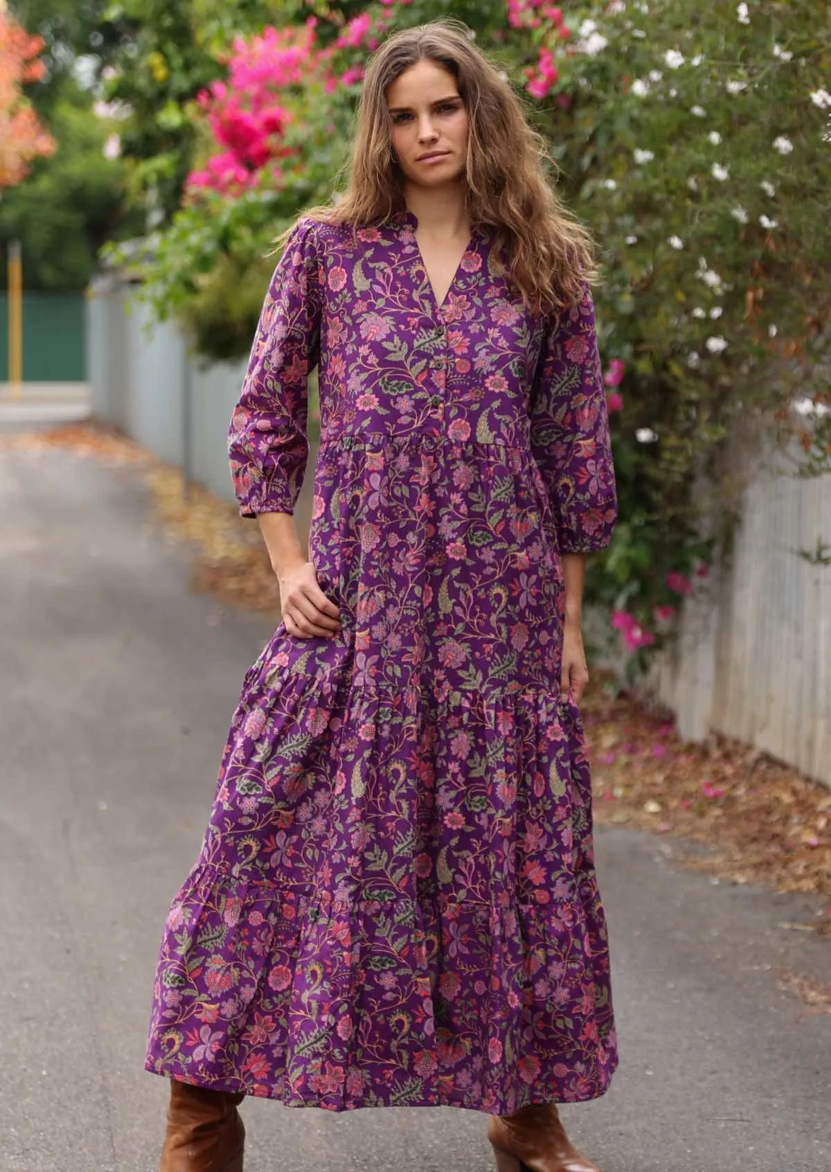 Amethyst Tiered Maxi Dress