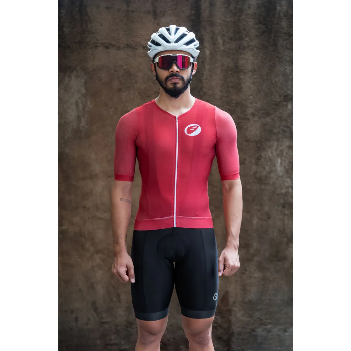 Apace Podium-Fit Mens Cycling Jersey - Vino Burgundy