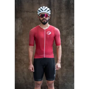 Apace Podium-Fit Mens Cycling Jersey - Vino Burgundy