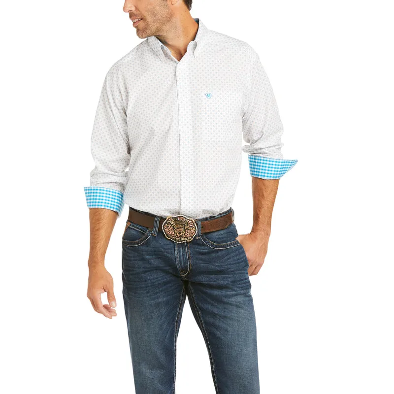 'Ariat' Men's Gary WF Classic Fit Button Down - White