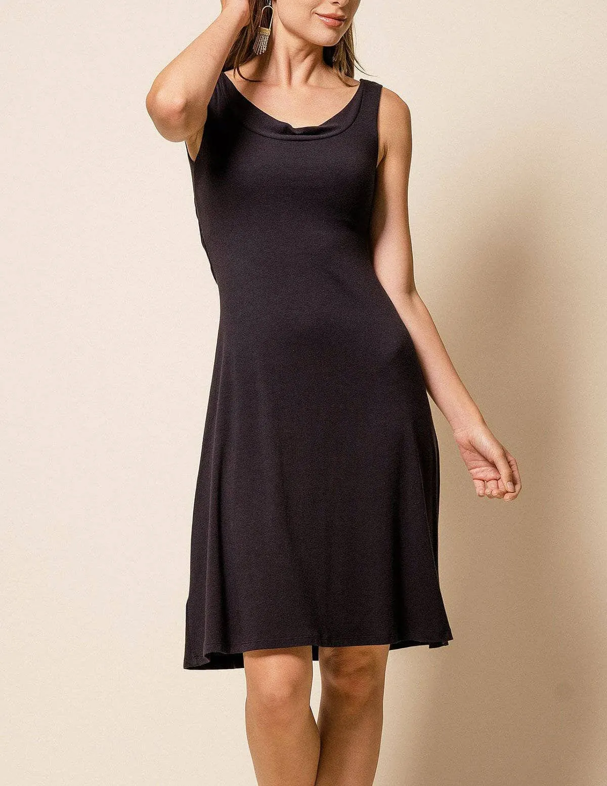 Bamboo Two-Way Black Dress - Large Only