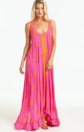 Beatrice Maxi Dress in Raspberry