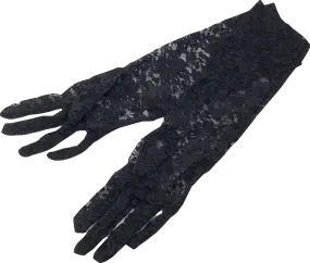 Black Lace Gloves One Size