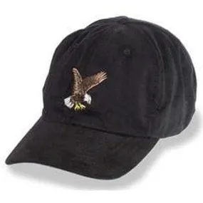 Black with Eagle Logo - Unstructured Baseball Cap