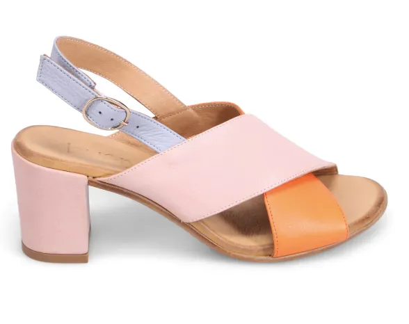 Buenos Natasha Sandals | Pale Pink Multi