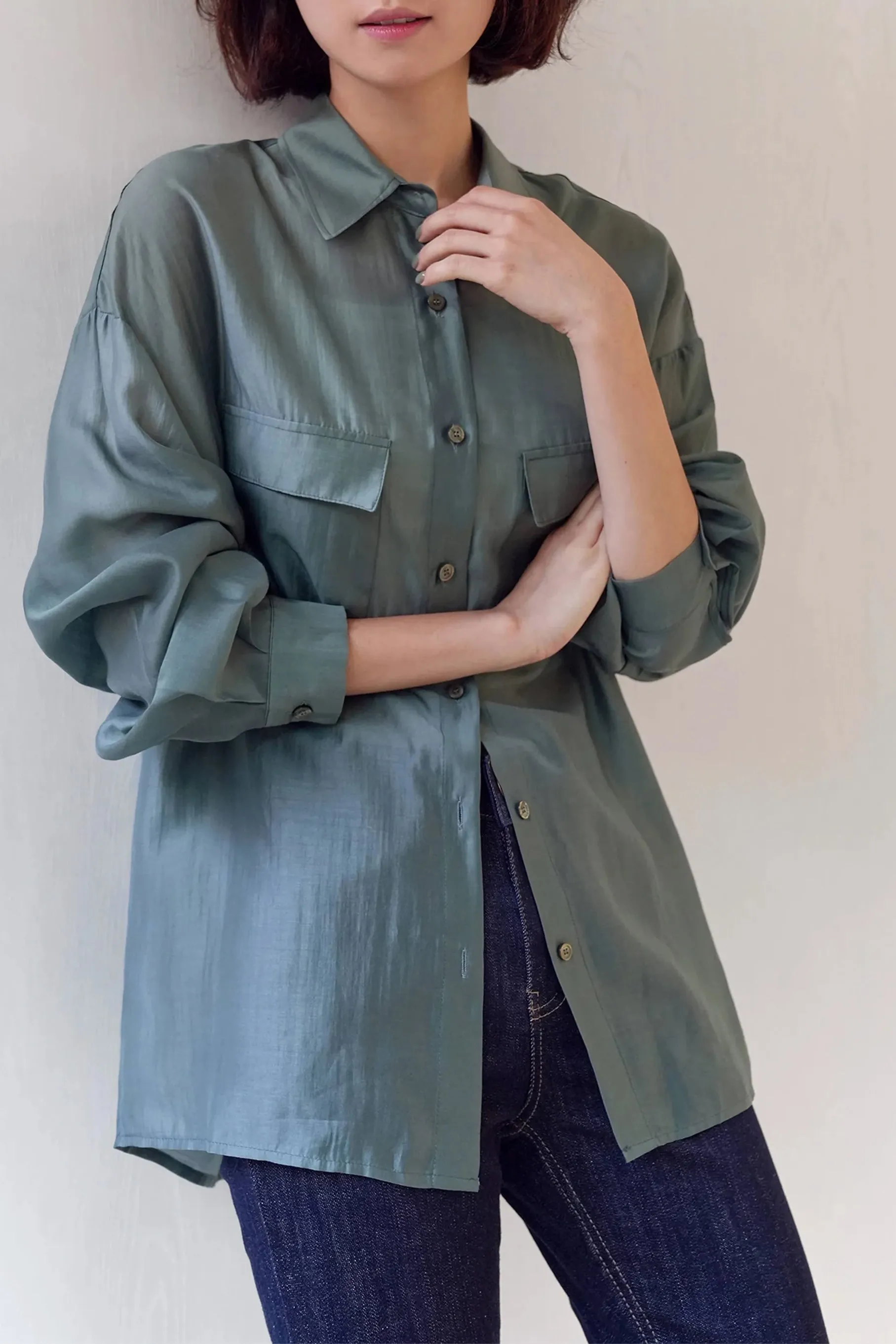 Elinor Pocket Shirt, Green