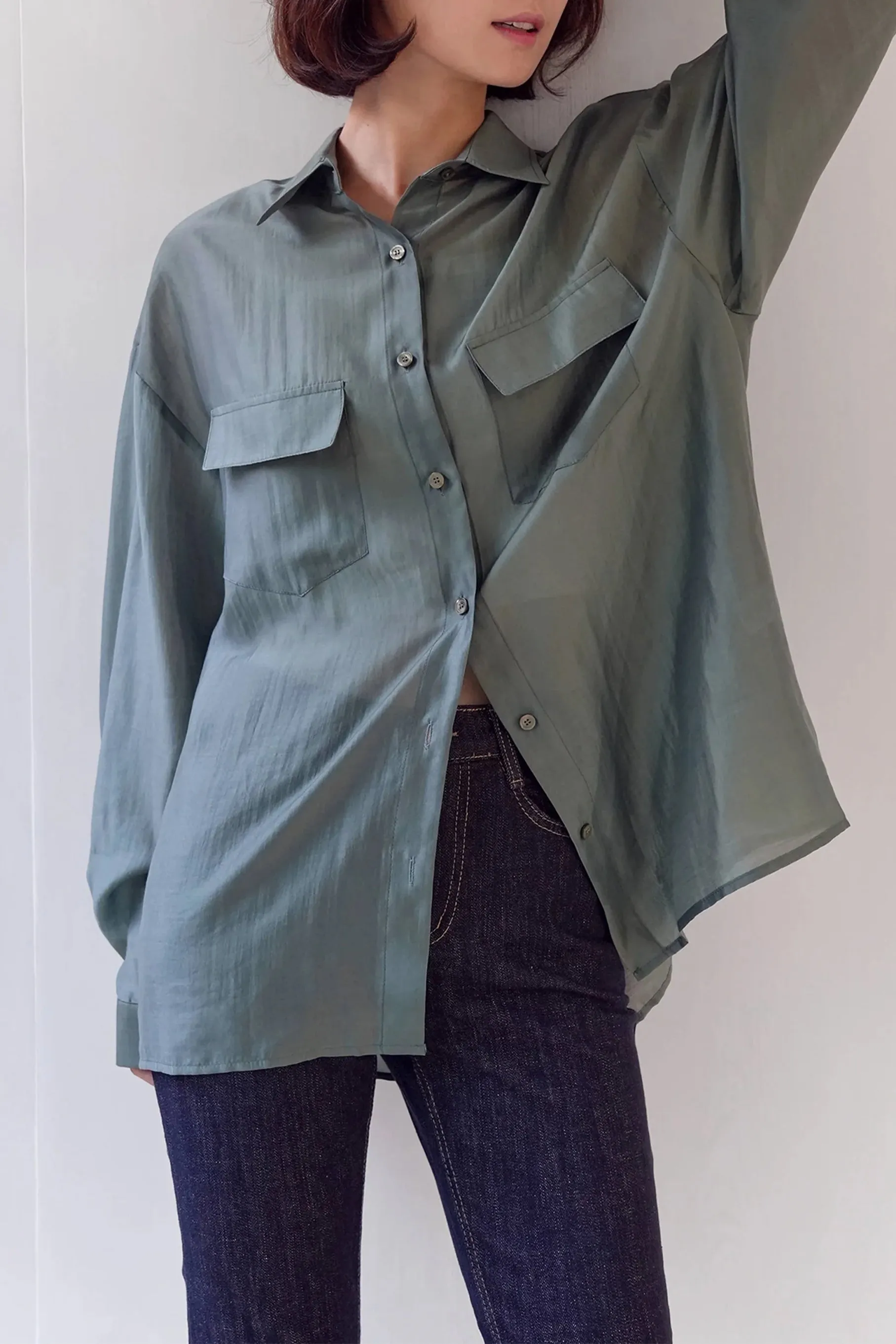 Elinor Pocket Shirt, Green