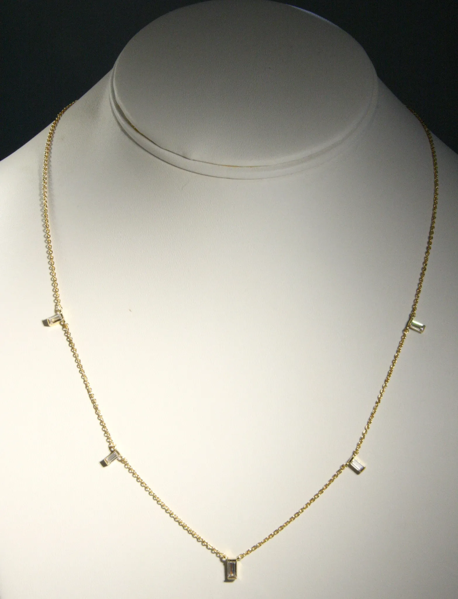 Floating Baguette Necklace