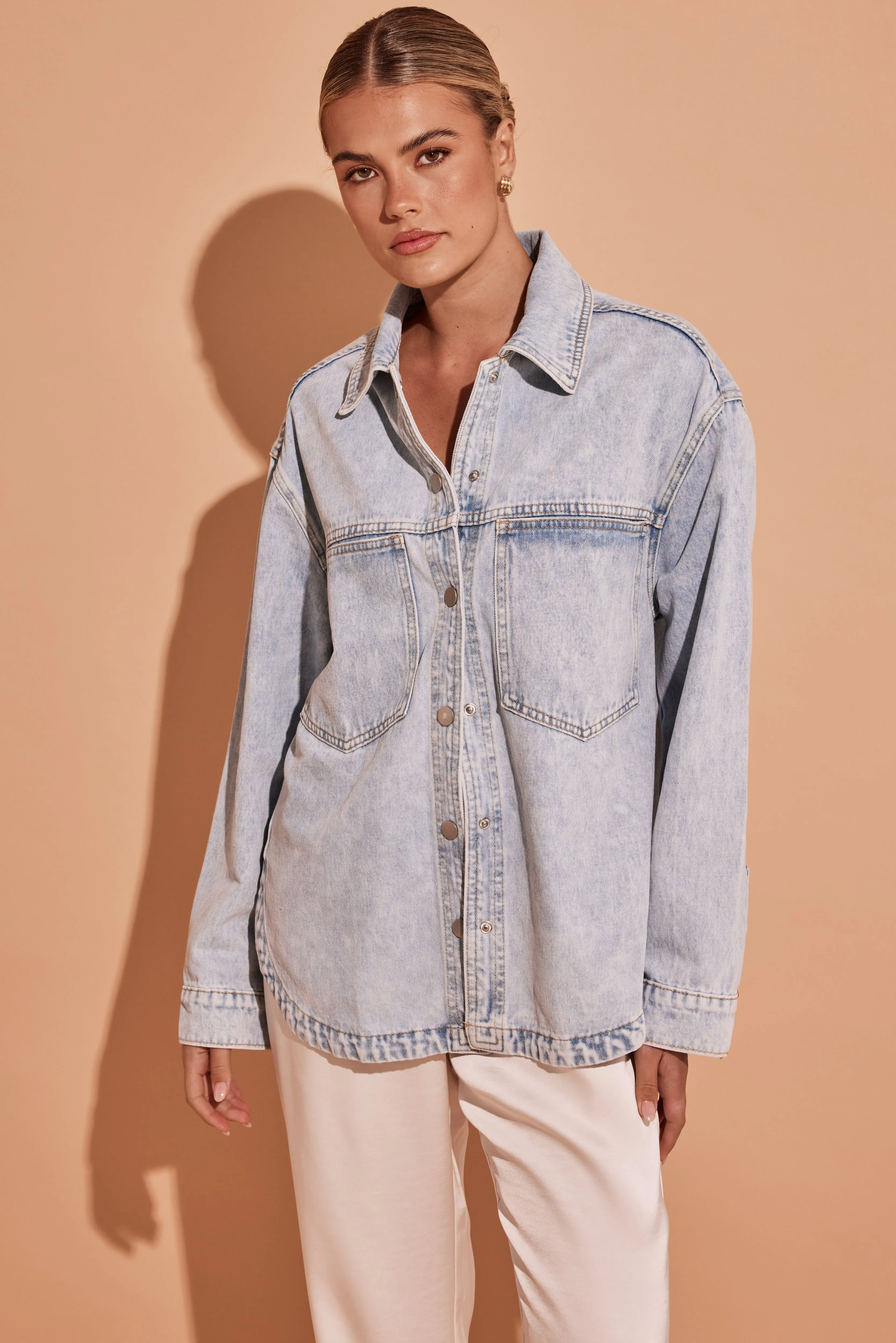 Hallie Denim Shirt (Blue)