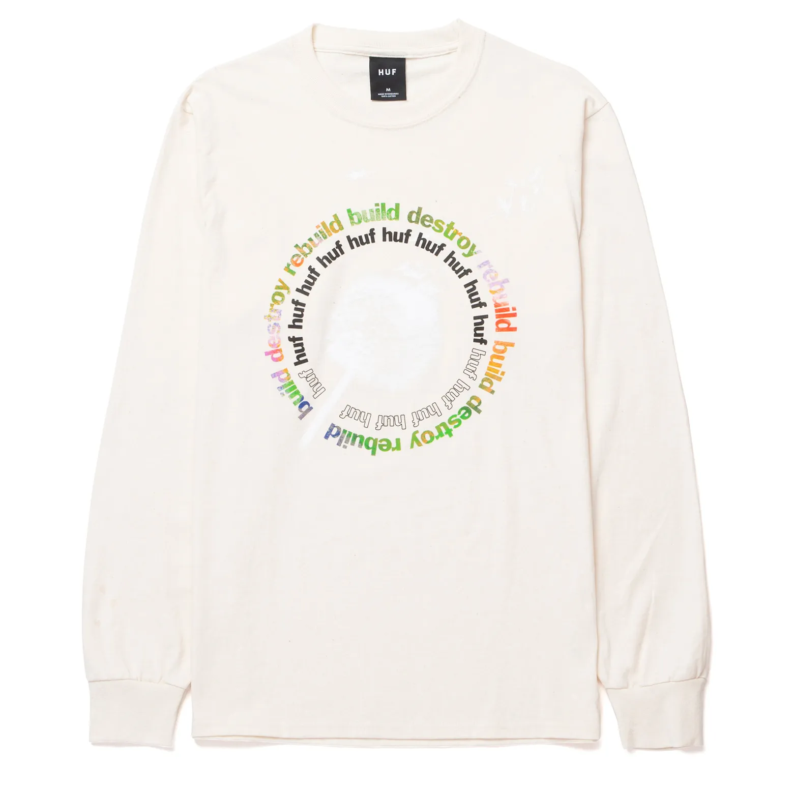 HUF T-SHIRT DANDELION LS NATURAL