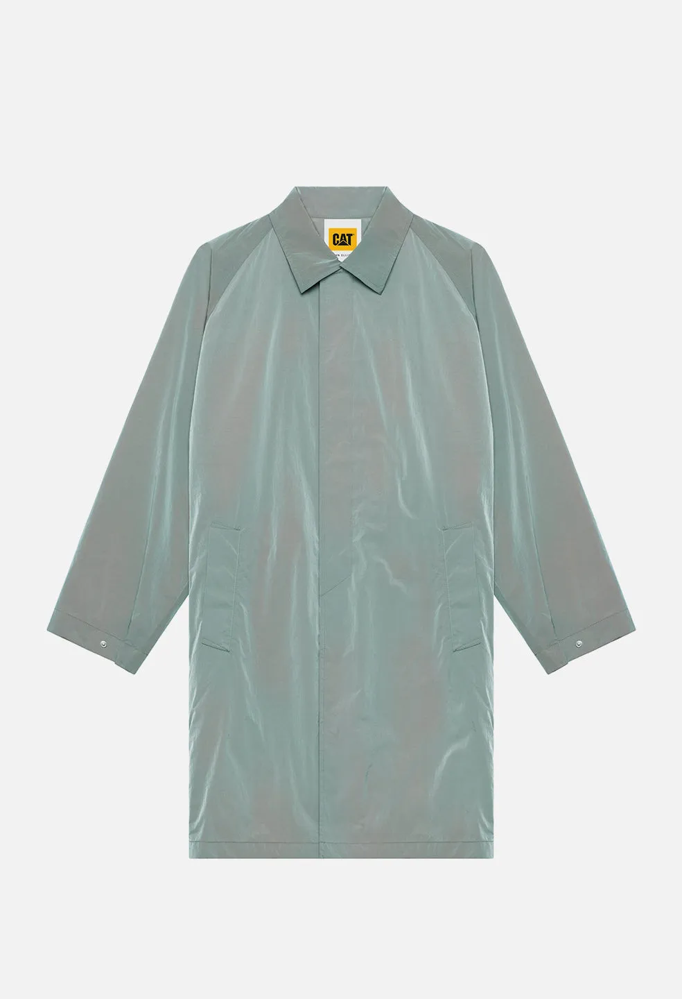 JE X CAT Iridescent Nylon Trench / Grey