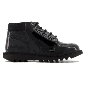 Kickers Hi Faeries Split Kids Black Boots