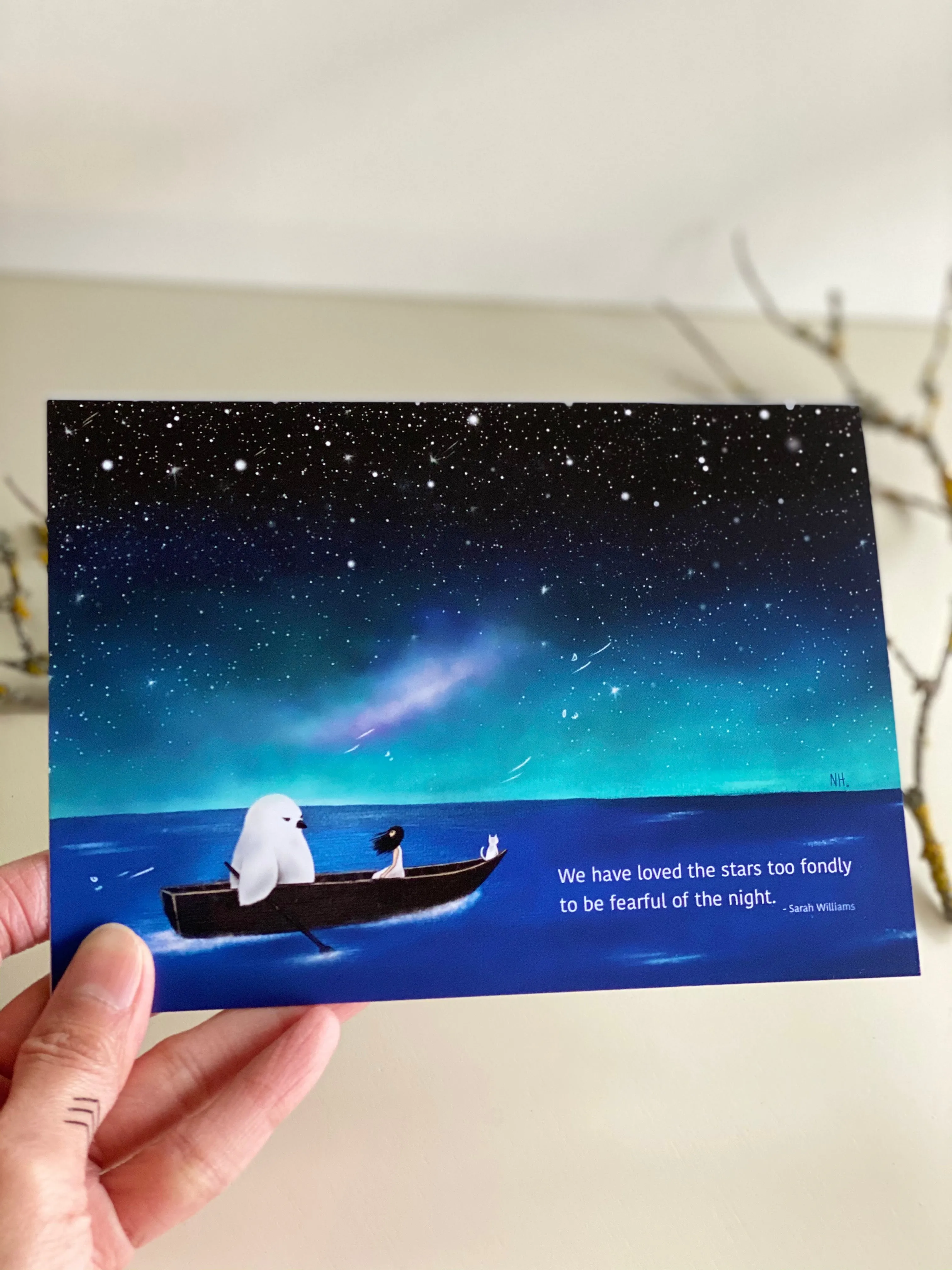 Loved The Stars Too Fondly: Greeting Card