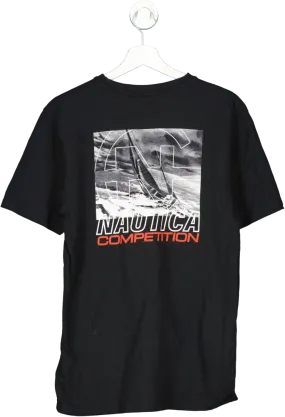 Nautica Competition Black Logo T Shirt UK S