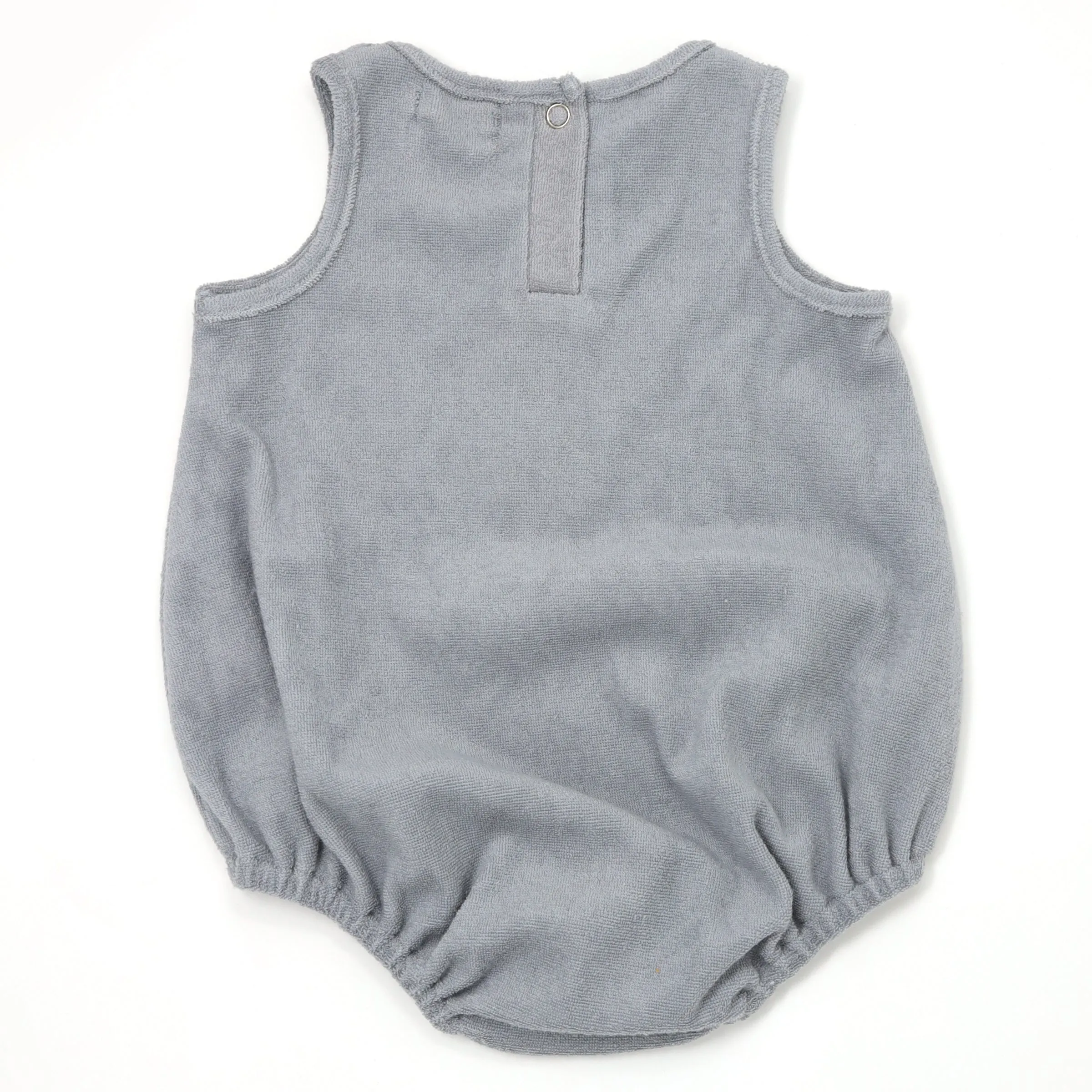 oh baby! Cotton Terry Bubble - Oatmilk Sun Terry Applique - Grey