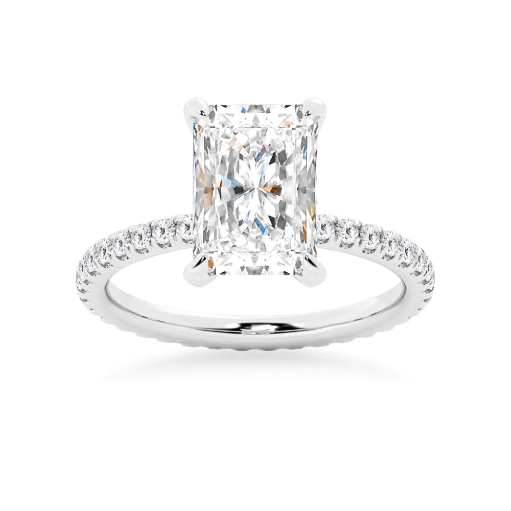 Radiant Cut Moissanite Bridal Set