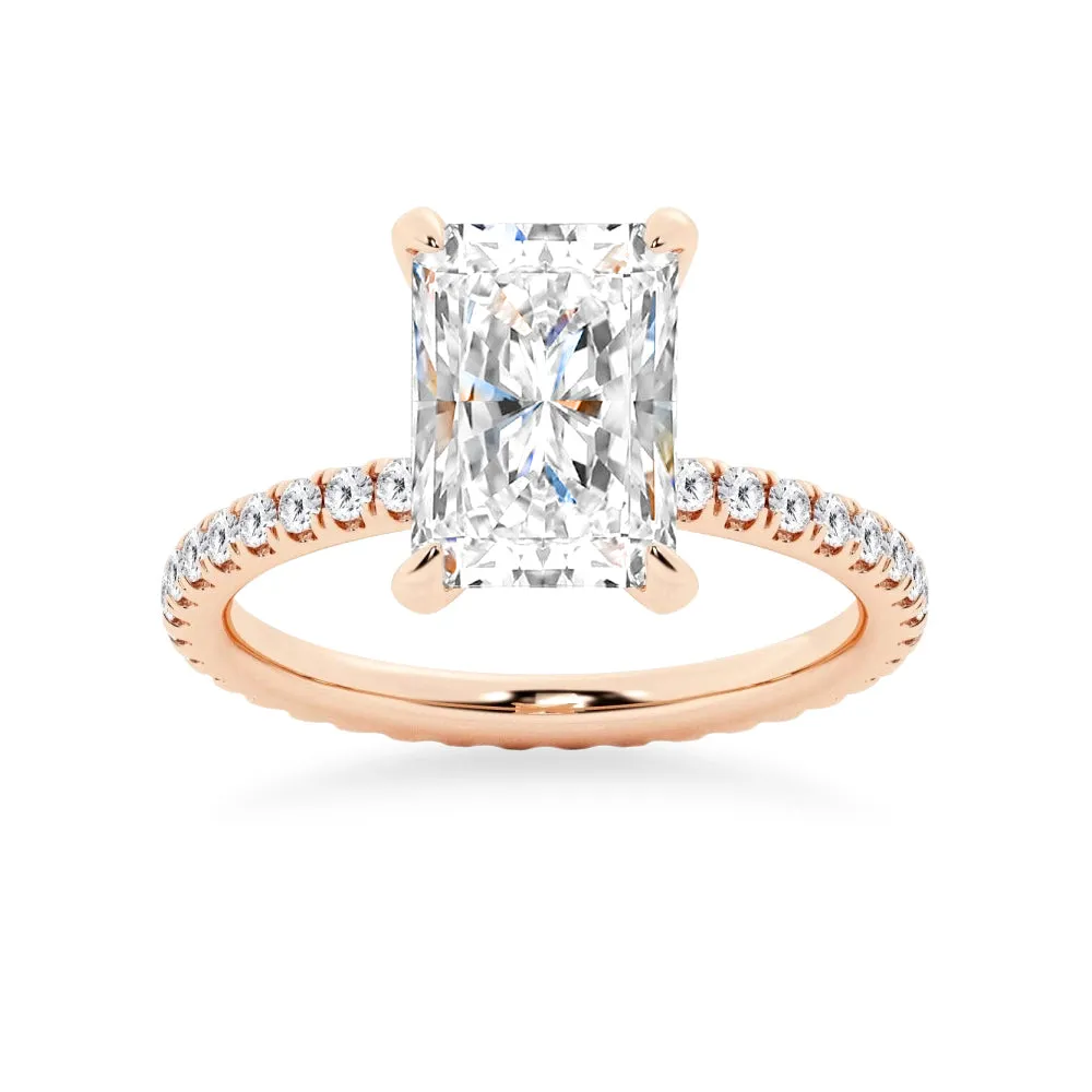 Radiant Cut Moissanite Bridal Set