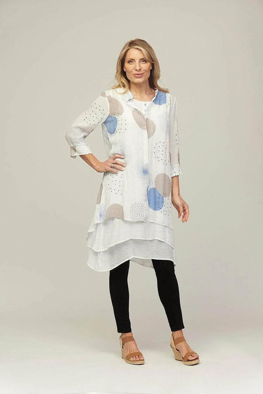 Saloos Triple-Layered Shirt Dress