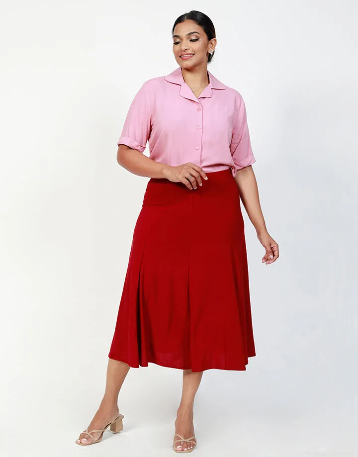 Short Sleeves Blouse in Solid Colour