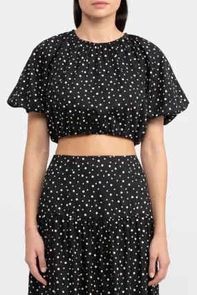 Significant Other - Poppy Top - Black & Cream Polka