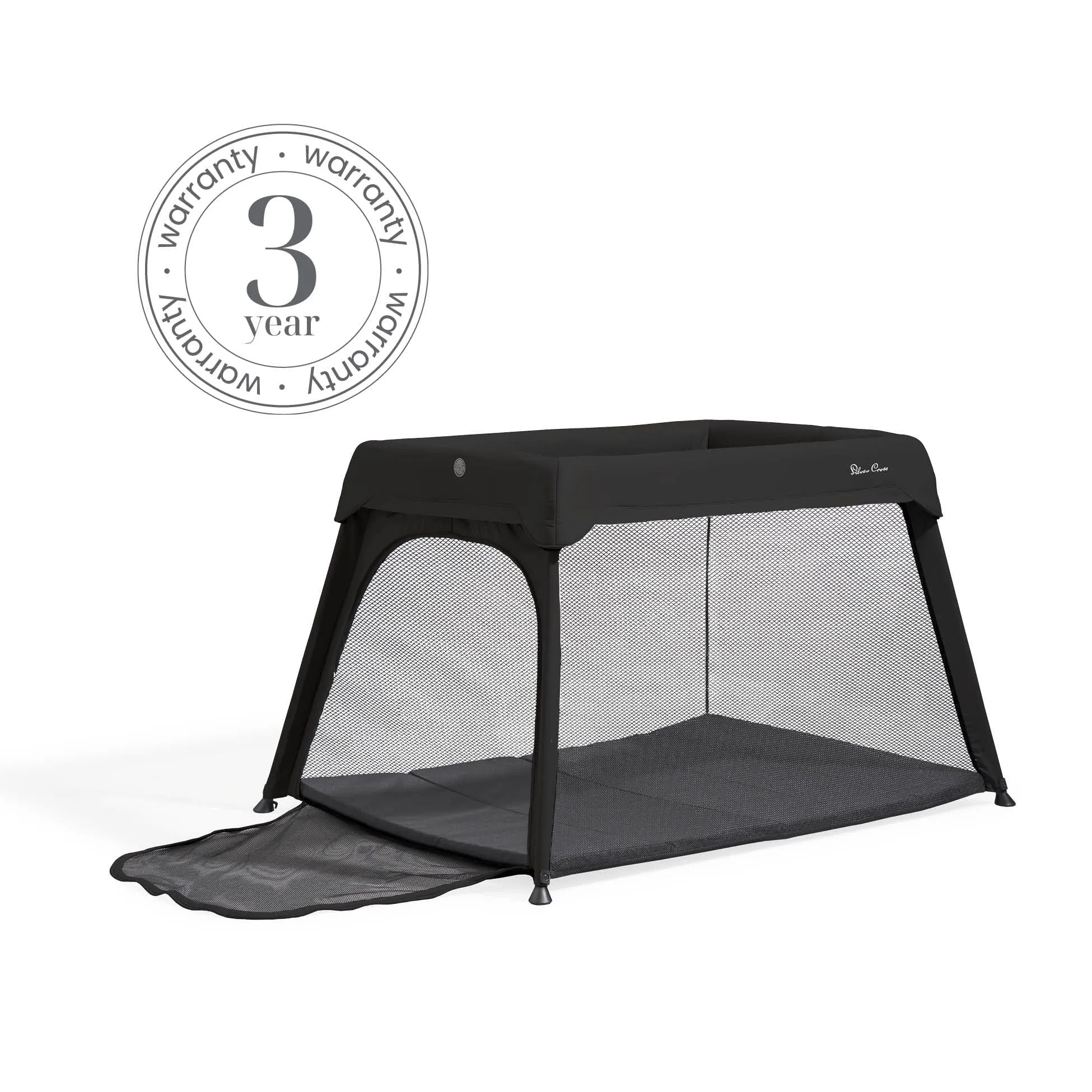 Silver Cross Slumber Travel Cot - Carbon