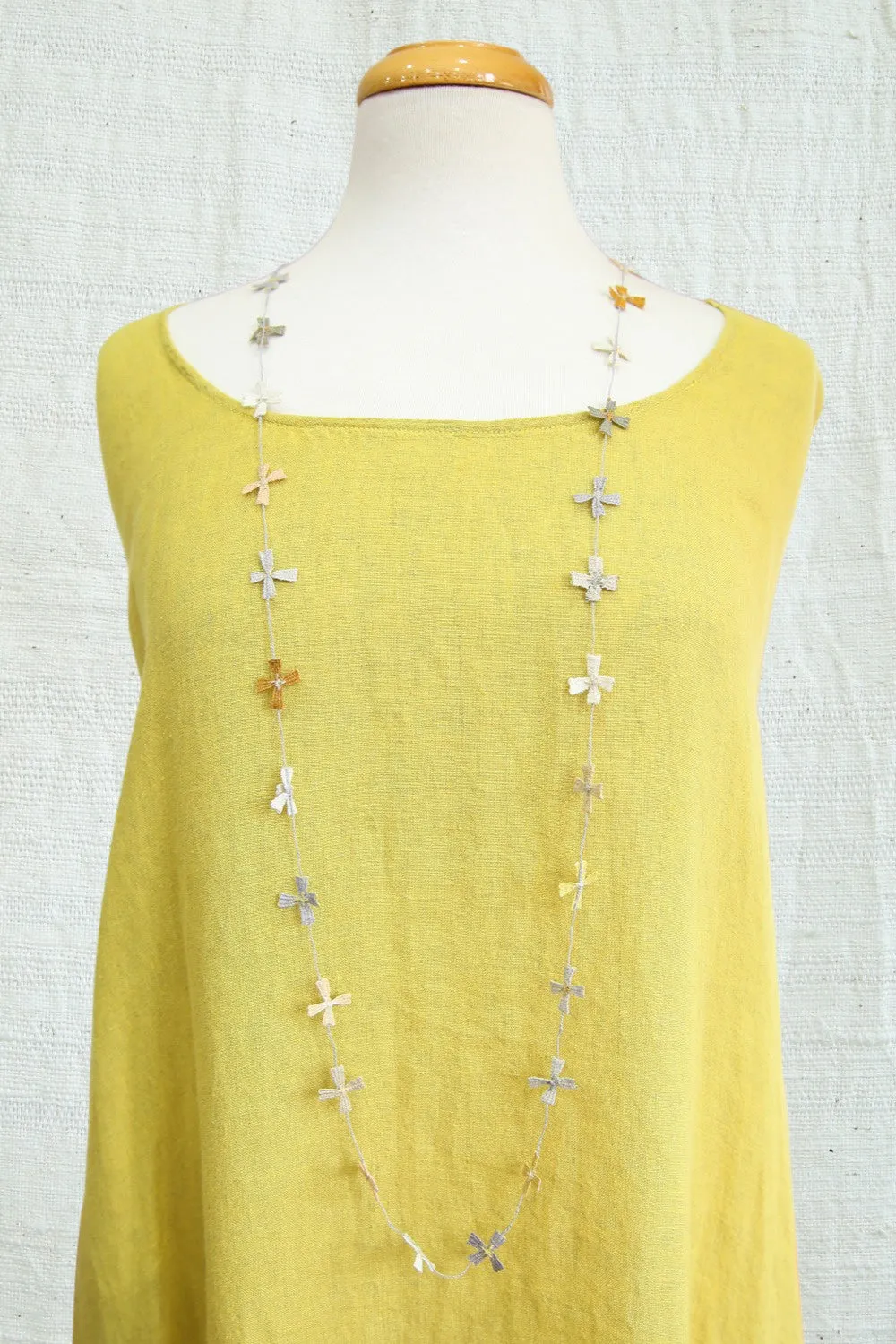 SOPHIE DIGARD CRAIE CROCHET LINEN NECKLACE