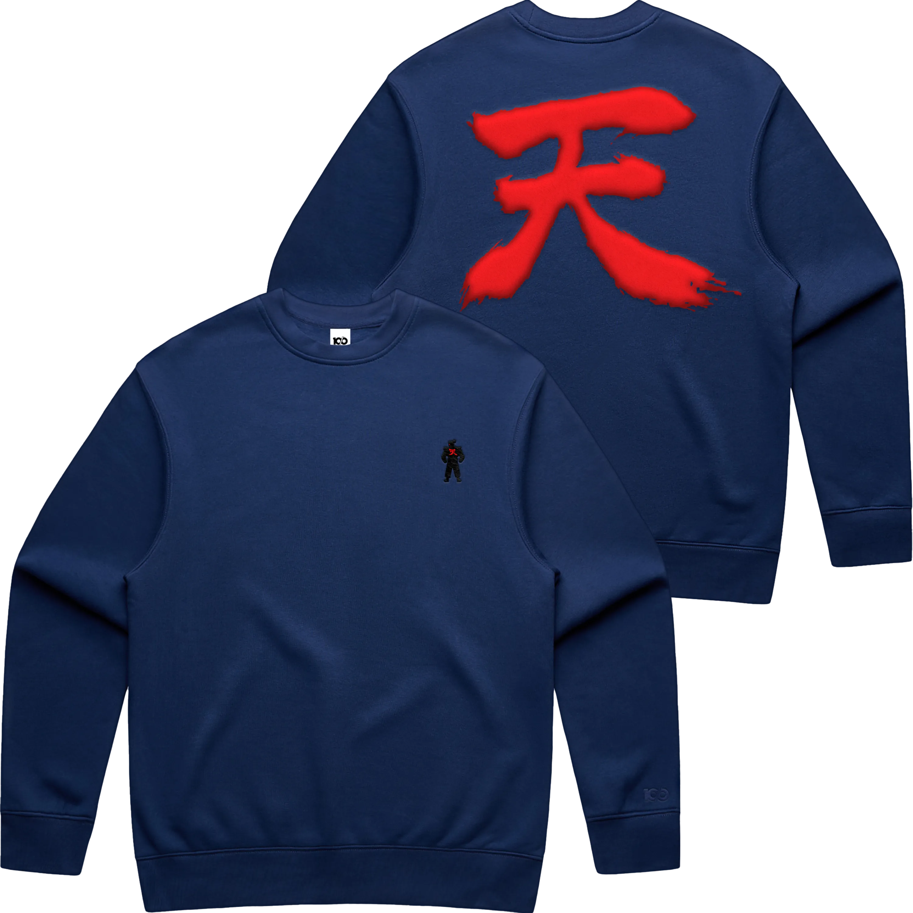 STREET FIGHTER - 'Akuma Heaven' Premium Crewneck - Navy