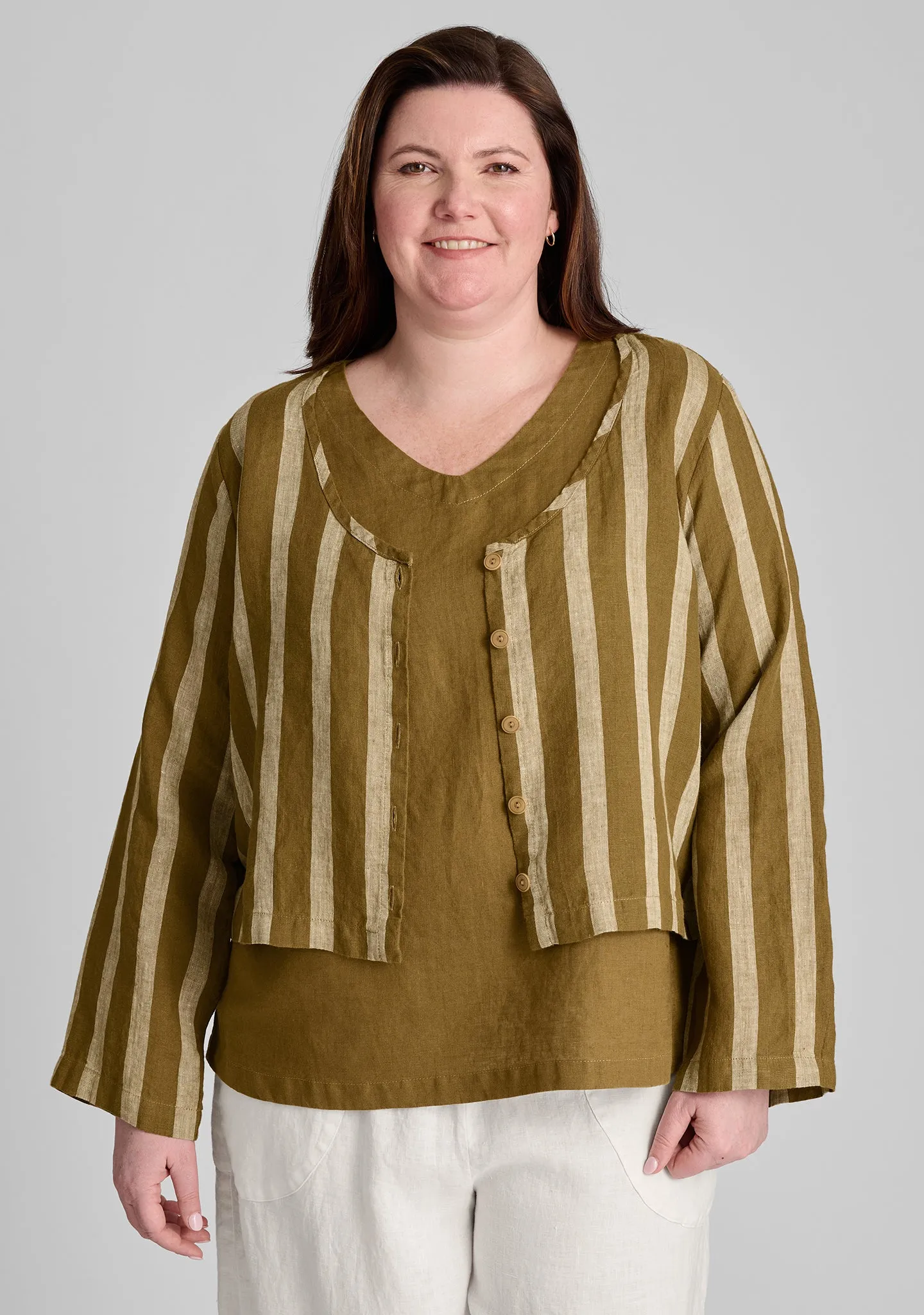 Vee Cardi - Linen Cardigan