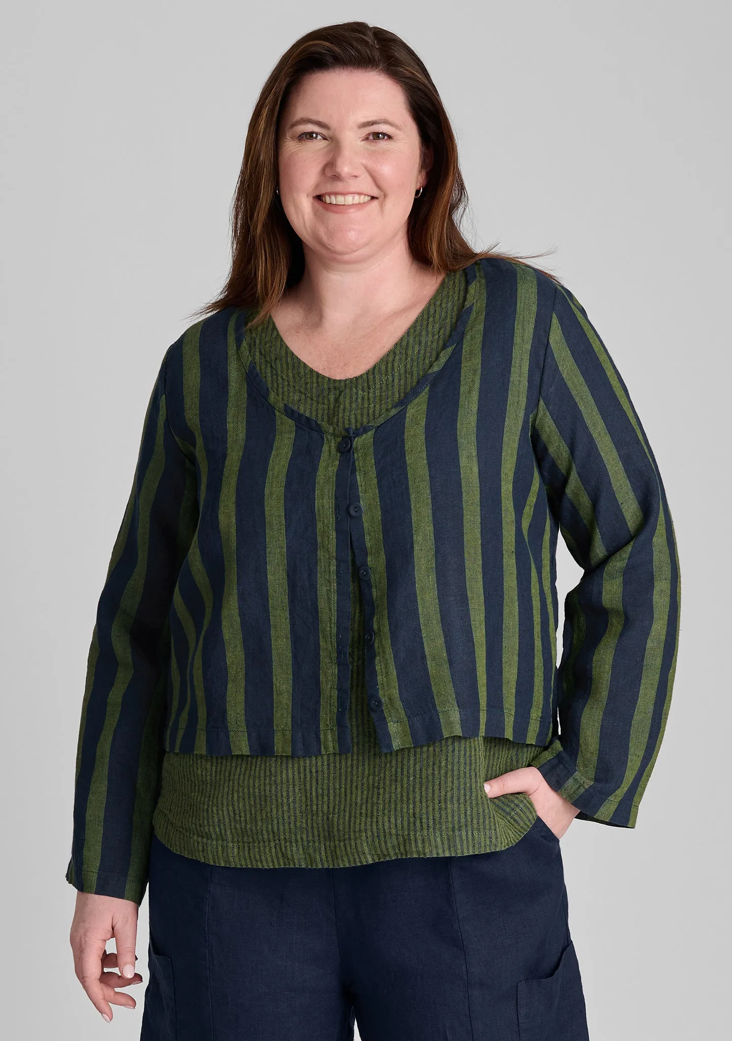 Vee Cardi - Linen Cardigan