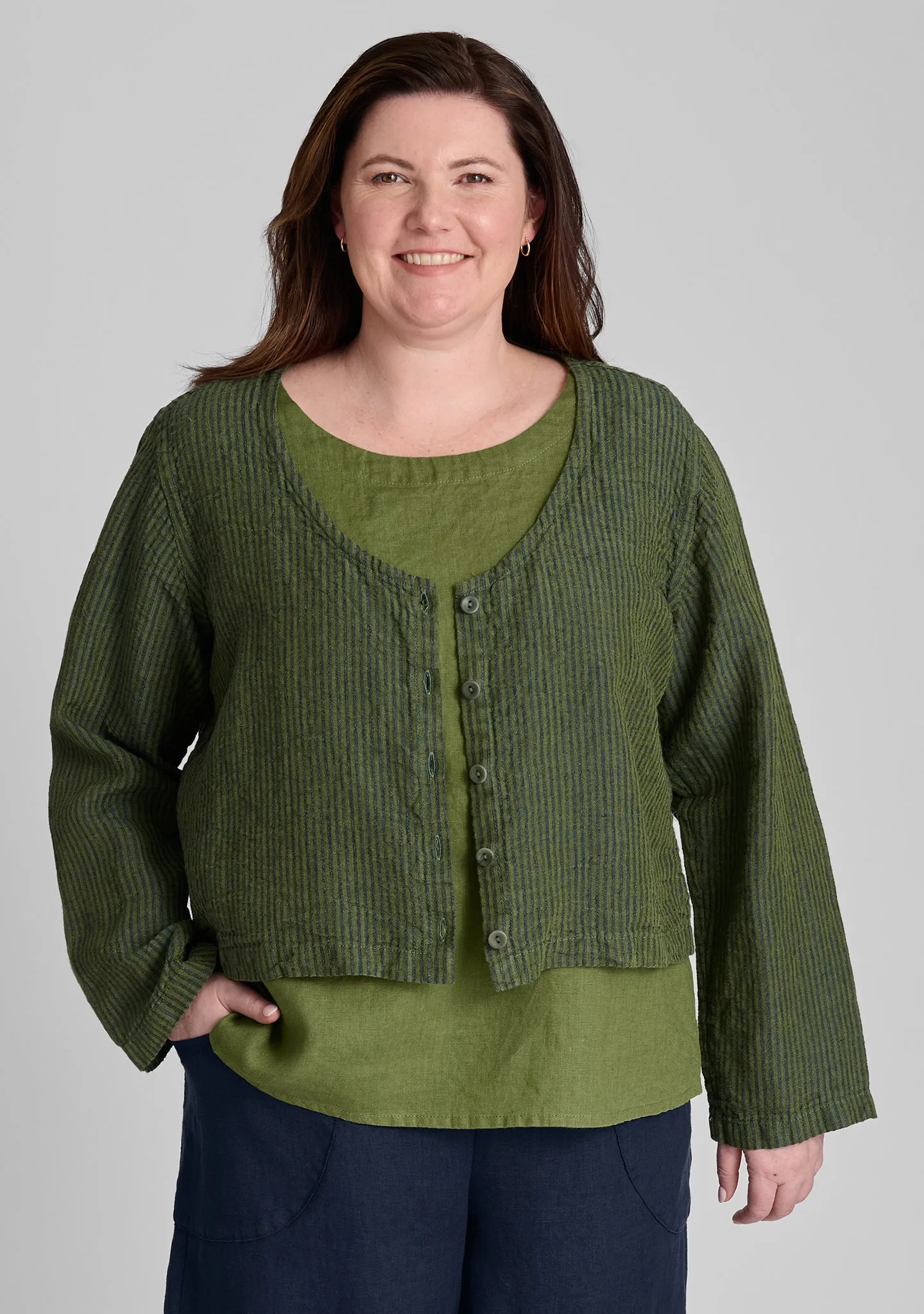 Vee Cardi - Linen Cardigan