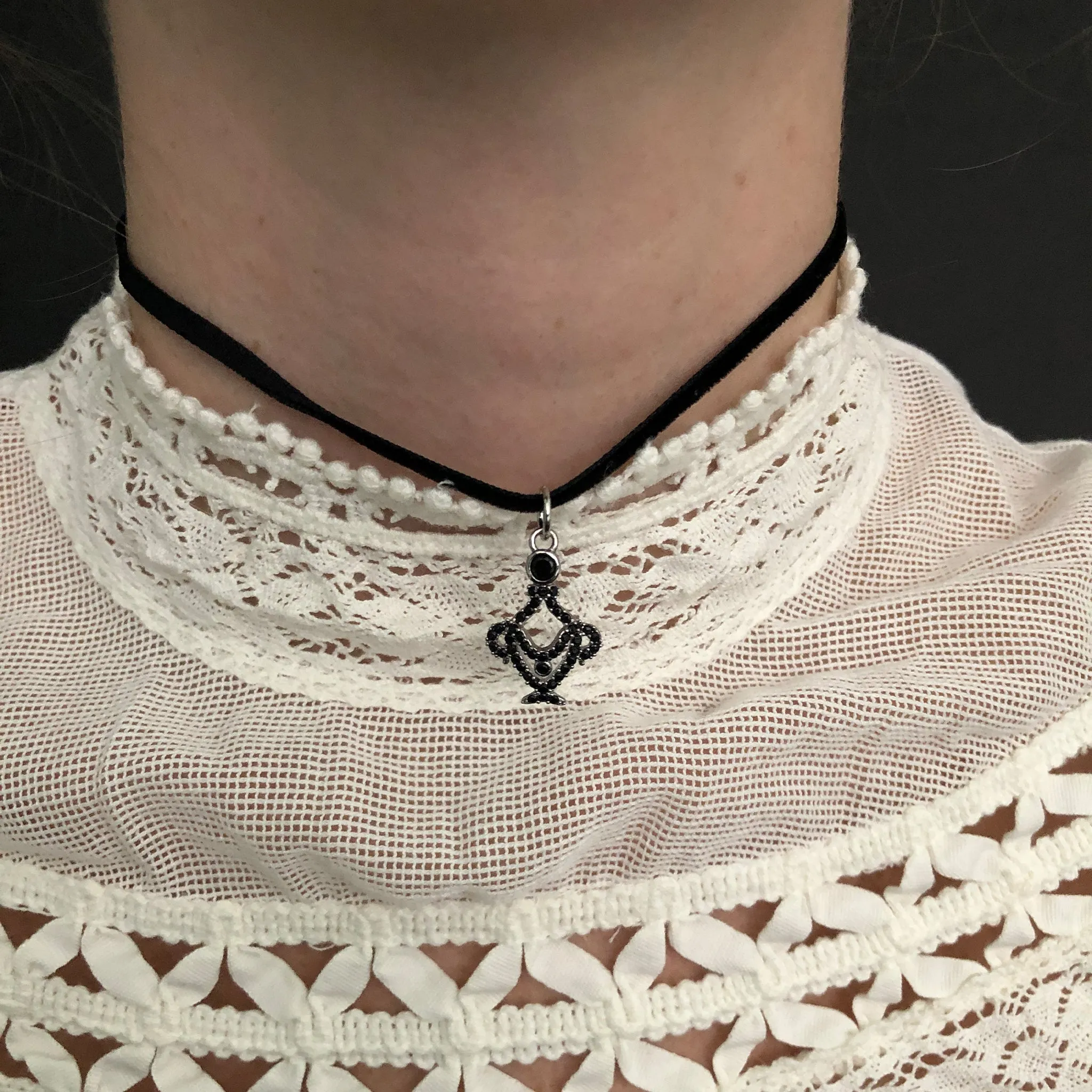 Victorian Urn Mourning Choker