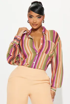 Watermelon Sugar Striped Shirt - Multi Color