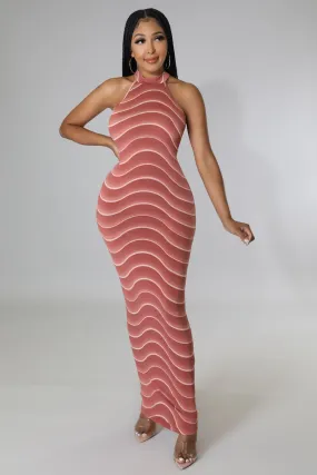 Wavy Stripes Bodycon Dress